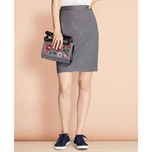 Brooks Brothers Striped Straight & Pencil Skirt 14